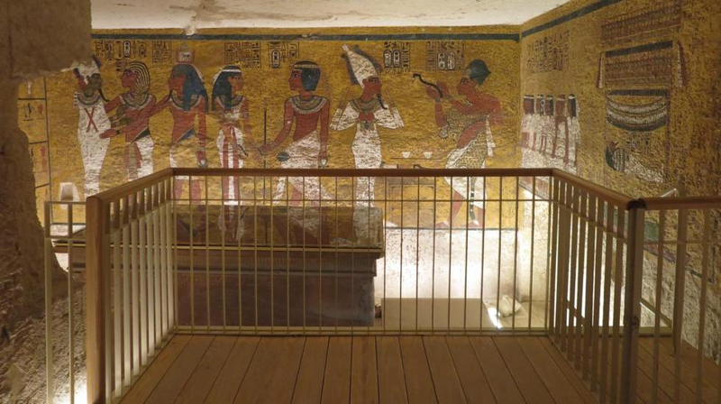 New visitor platform in King Tut’s tomb.
